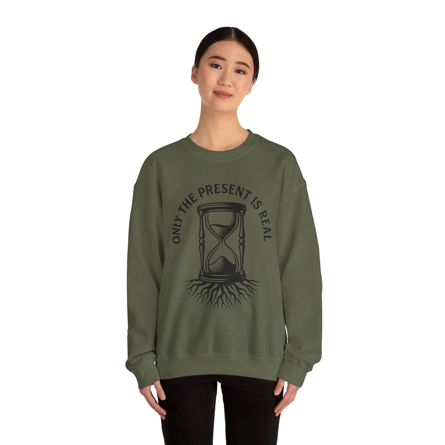Only the Present Is Real Sweatshirt – Unisex Heavy Blend Crewneck
